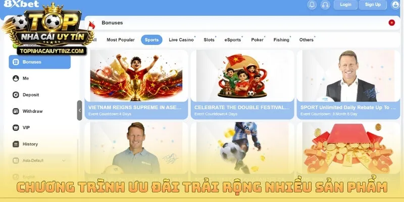 Chương trình ưu đãi trải rộng nhiều sản phẩm