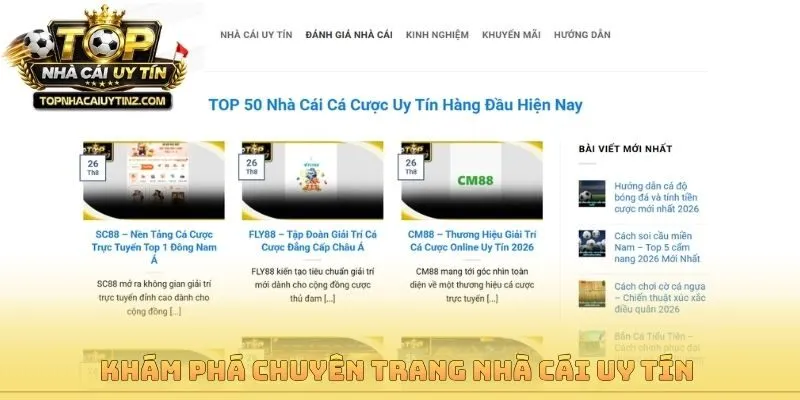 Khám phá chuyên trang nhà cái uy tín