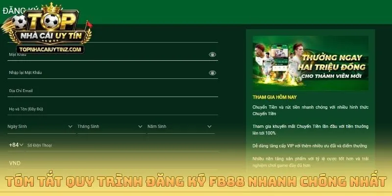 Tóm tắt quy trình đăng ký FB88 nhanh chóng nhất