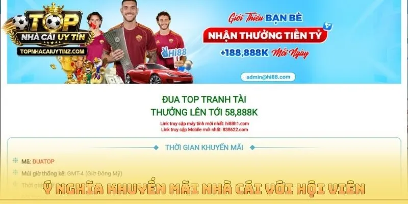 Ý nghĩa khuyến mãi nhà cái với hội viên